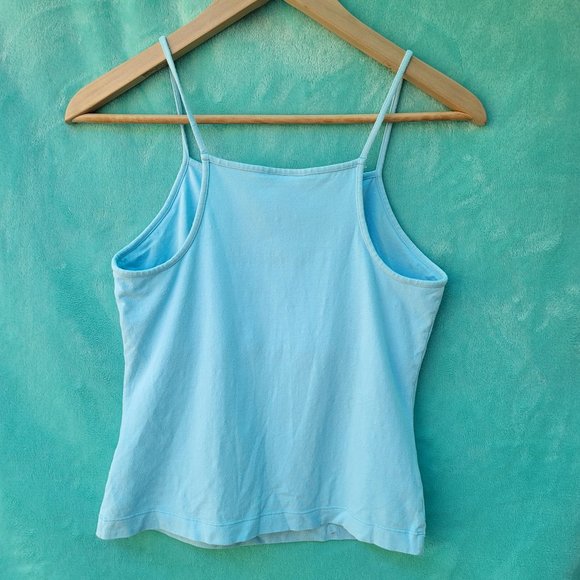 Vintage Nordstrom intimates baby blue tank with built-in bra Size M - Picture 2 of 5
